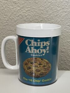 Vintage 1980s Plastic Coffee Mug Nabisco Chips Ahoy Cookies