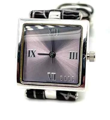 Elle Sterling Silver Wristwatch with Genuine Leather Band - Model  SW2832JS - Image 1 of 4