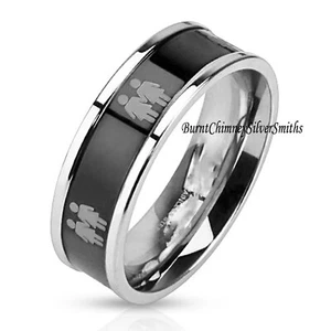 Anillo Orgullo Gay Lesbianas LGBT Unisex Banda Opcional Grabado 3041 - Imagen 1 de 3