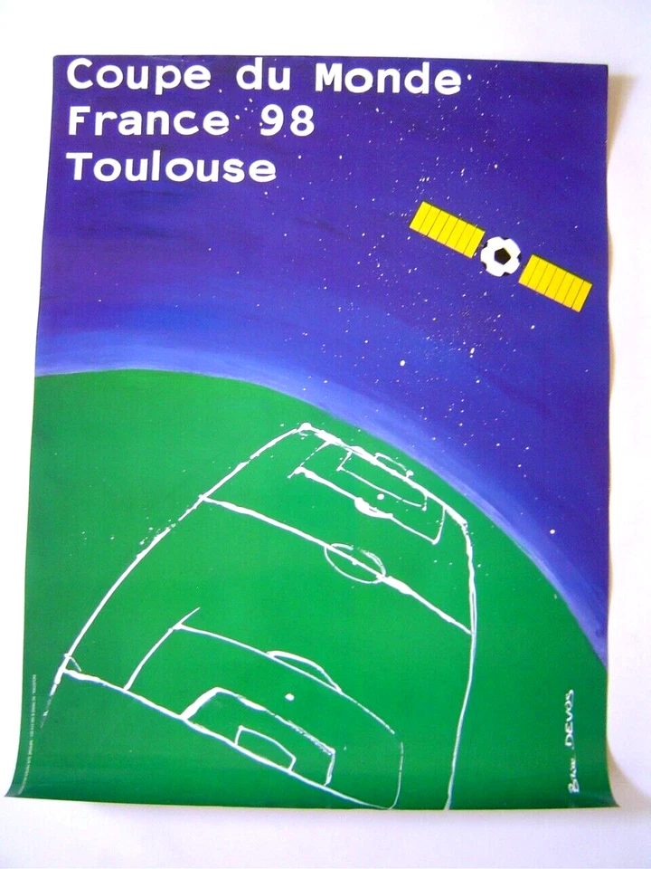 AFFICHE SPORT ancienne : COUPE DU MONDE DE FOOTBALL - FRANCE 1998 / TOULOUSE - Photo 1/1