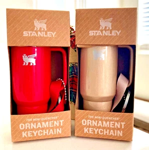 Set of 2 Stanley Ornament Keychain Christmas Tree Ornament NEW Stocking Stuffers - Picture 1 of 5