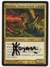 MTG English Karrthus, Tyrant of Jund Signed Black Alara Reborn NM-