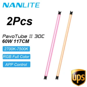 Nanlite PavoTube II 30C 2-Light Kit RGBWW Full Color LED Tube Light 2700K-7500K - Picture 1 of 9
