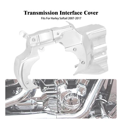 Chrome Engine Transmission Interface Cover Trim Fit For Harley Softail 2007-2017 - Изображение 1 из 4