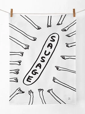 David Shrigley чайное полотенце смешной веселый комедии юмор новинка подарок шутка - Изображение 1 из 3