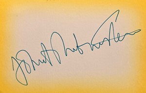JOHN RUBINSTEIN, SLEEPY HOLLOW,  hand signed white card AUTHENTICATED BECKETT