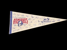 MILWAUKEE ADMIRALS IHL AHL Hockey Pennant F/S 30" Facsimile Signed￼ 2001-2002