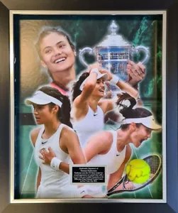 Emma Raducanu U S Open Champion 2021 Signed Ball Montage AFTAL - Picture 1 of 1