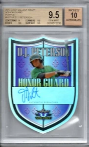 BGS 9.5 2014 Leaf Valiant Draft Honor Guard Purple 10 AUTO D.J. Peterson #d 5/10 - Picture 1 of 1