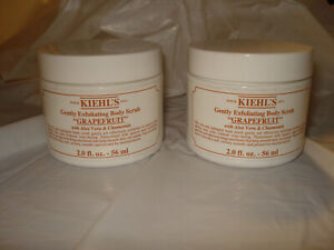 2 jars of Kiehl's Gently Exfoliating Grapefruit Body Scrub - 2.0 oz Sealed