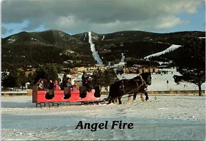 Angel Fire, Nuevo México casi nuevo paseo en trineo tarde postal caballos en la nieve - Imagen 1 de 4