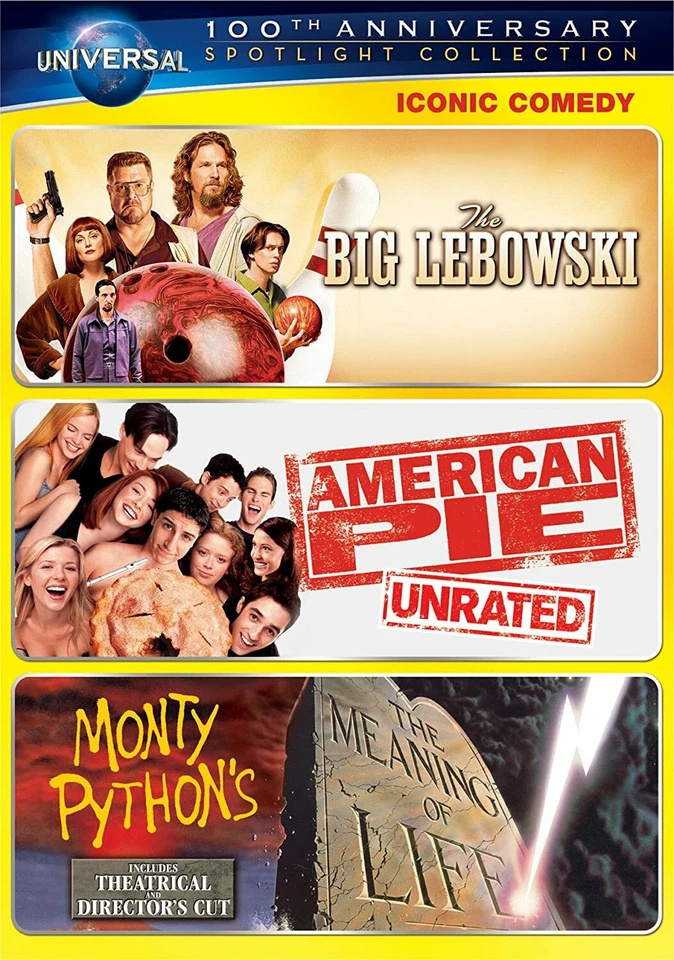 The Big Lebowski / American Pie / Monty Python's The Meaning of Life (DVD) VGOOD - Image 1 of 1