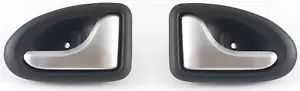 per RENAULT TRAFIC II CLIO II 2 MANIGLIA PORTA INTERNA DX SX ARGENTO SET - Foto 1 di 3