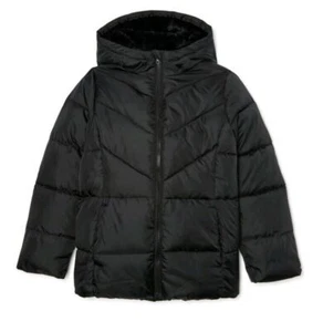 NWT Girls Sizes 6-6X, 7-8 Winter Jacket Bubble Puffer Coat Water Wind Resist FUR - Picture 1 of 3