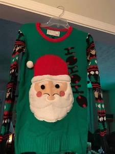 Suéteres de Navidad feos cara de Santa para mujer talla GRANDE Navidad nuevos con etiquetas - Imagen 1 de 6