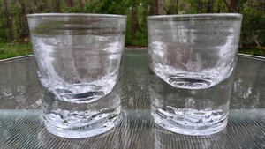 Par (2) Juego de vasos de bola baja Ben soplado a mano sopladoras de vidrio - Imagen 1 de 7