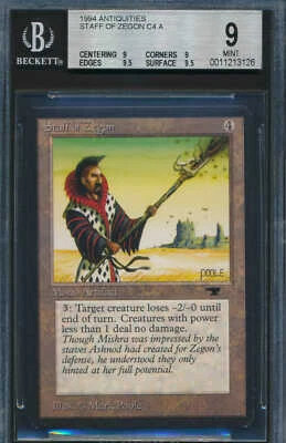 Antiquities Staff of Zegon BGS 9 Graded Magic MTG (3126) - Image 1 of 3