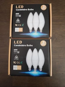 6pc Sailstar E12 Light Bulbs 60W Eq. (3) 4000K Nat. Daylight & (3)5000K Daylight - Picture 1 of 11