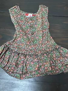 MATILDA JANE Girls Size 2T 2 Serendipity Confetti Dress Brown Floral Drop Waist - Picture 1 of 5