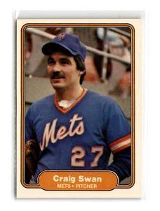 Craig Swan Baseball #538 1982 Fleer New York Mets - Picture 1 of 2