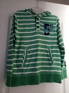 Arizona Jean Co. French Terry Striped Hoodie Pullover Size 8 EUC - Picture 1 of 4