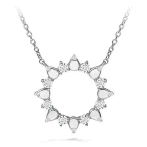 Hearts On Fire Aerial Eclipse Medium White Gold Pendant HFPAEREMED00358W - Picture 1 of 1