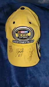 Denny Hamlin Signed Hat Nextel Cup Yellow - Picture 1 of 4