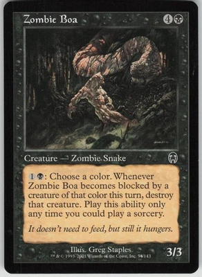 Zombie Boa C Apocalypse 54 NM - Image 1 of 2