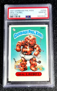 PSA 10 GEM MINT TOPPS ORAL LAUREL 1987 GARBAGE PAIL KIDS STICKERS G6110 - Picture 1 of 2