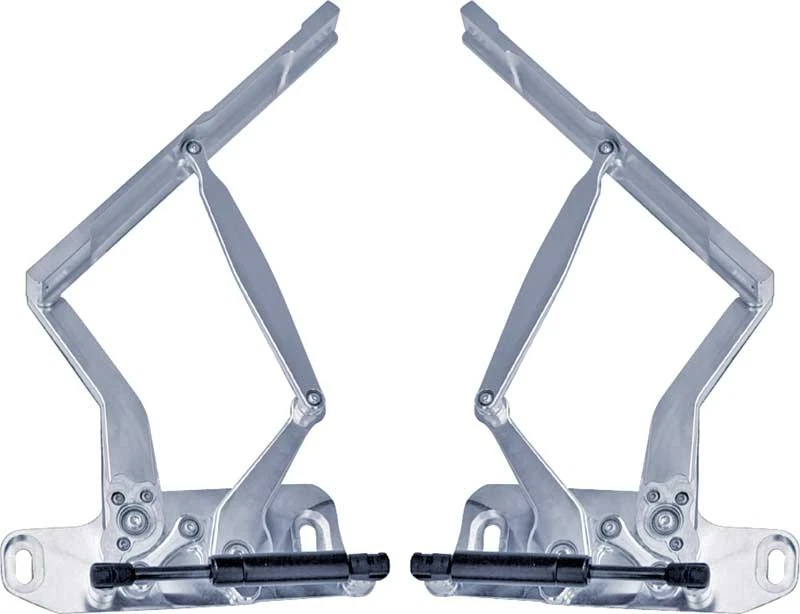 1967-69 Camaro/Firebird; Solid Arm Billet Hood Hinges; Steel Hood; Natural - Image 1 of 1