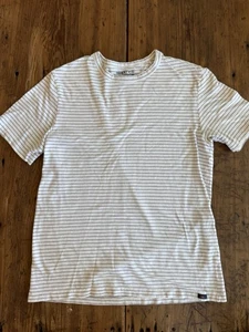 Faherty Sunwashed T-Shirt Mens Medium Striped Causal Soft Organic Cotton - Picture 1 of 9