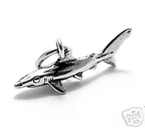 Dije de gran tiburón blanco 3D de plata de ley 925 Foto 1 de 1