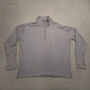 Pullover para correr Nike Dri-Fit Element 1/4 cremallera para mujer XL gris agujeros para el pulgar - Imagen 1 de 13