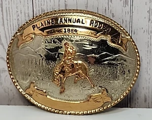 Vintage Comstock Silberschmiede Deutsch Silber Gürtelschnalle Sammlerstück 1984 Rodeo - Bild 1 von 6