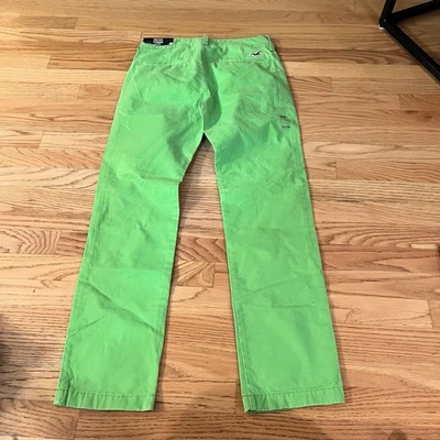 Hollister by Abercrombie Men Chinos Skinny Pants Green - Image 1 of 4