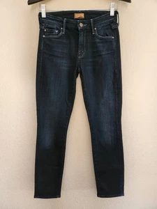 Mother Denim Looker Crop Skinny Jeans Coffee Tea Or Me Dark Wash Midrise SZ 25 - Picture 1 of 12