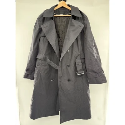 Garrison Collection Military Trench Coat 44R Black All Weather Overcoat - Image 1 of 4