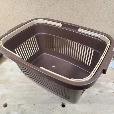Винтажная коричневая корзина Rubbermaid с ручками #2686 - Изображение 1 из 4