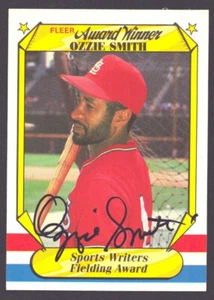 OZZIE SMITH 1987 Fleer Award Winners #48 AUTOGRAPH Signed CARDINALS Auto HOF - Picture 1 of 1