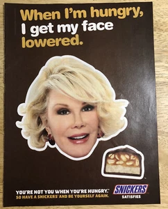 2010 JOAN RIVERS for SNICKERS - Magazin Printanzeige - Bild 1 von 1