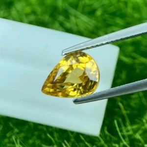 4.13 Cts | natural loose|Zircon | Yellow | Pear Shape | Step cut - Tanzania - Picture 1 of 5