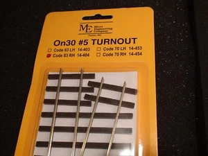 Micro- Engineering #14-404 On30 #5 CODE 83 RH TURNOUT - Bild 1 von 6