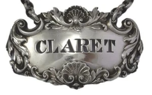 ANTIK - Sterlingsilber - Charles Riley & George Storer Dekanter Etikett - 1837 - Bild 1 von 4