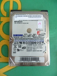 Samsung 80GB IDE PATA 2.5" Laptop Hard Disk Drive HDD MP0804H (I145-E) - Picture 1 of 13
