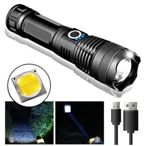 2PACK Super-Bright 9000LM LED Tactical Flashlight With Rechargeable Battery - Picture 1 of 12