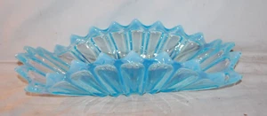 FOSTORIA HEIRLOOM BLUE OPALESCENT BOWL 13 5/8" - Picture 1 of 5