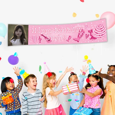 PERSONALIZADO Niñas Vaquera Rodeo Western 1er Cumpleaños Fiesta Banner Decoraciones Foto 1 de 4