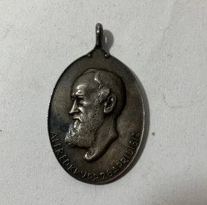 Escasa medalla de plata 0,990 Alfred Krupp 100 aniversario 1912 - Imagen 1 de 3