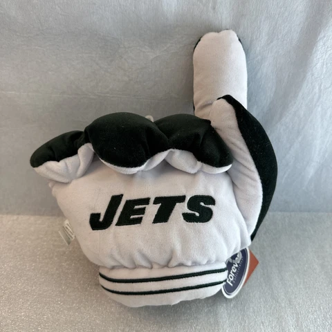 Plush Hand Souvenir New York Jets # 1 Plush Velour Glove Football NFL Finger Cover