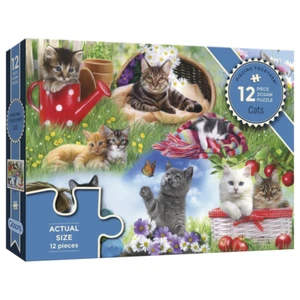 Cats Piecing Together 12 XXL Piece Jigsaw Puzzle Gibsons - Picture 1 of 1